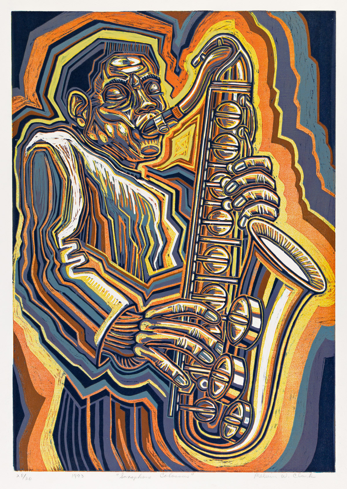 MELVIN W. CLARK (1944 - ) Saxophone Colossus.